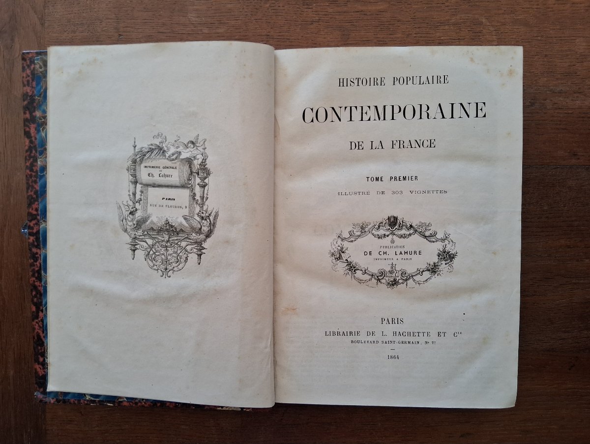 Ensemble  de  6 livres d'histoire  /  1864-1865-photo-1
