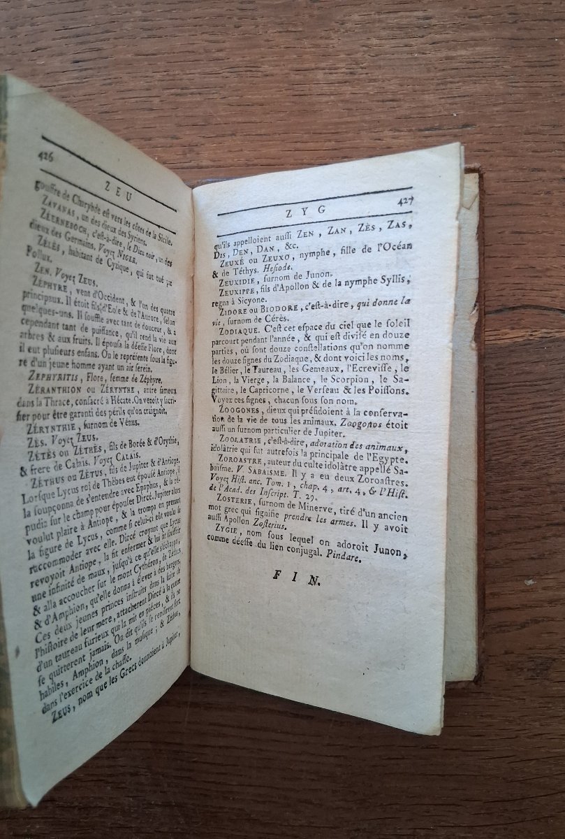 Dictionnaire abrégé de la fable par Chompré  /  1775-photo-3