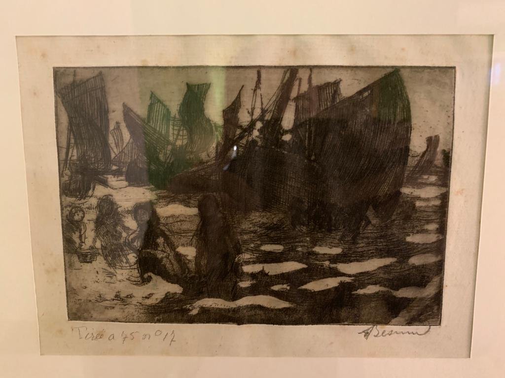 Besnard Albert (1849-1934) « les Petites Pêcheuses De Berck »-photo-2