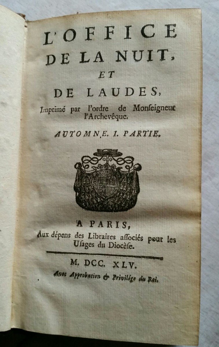  l'Office De La Nuit Et De  Laudes  8 Tomes  Complets  1765       XVIII ème -photo-1