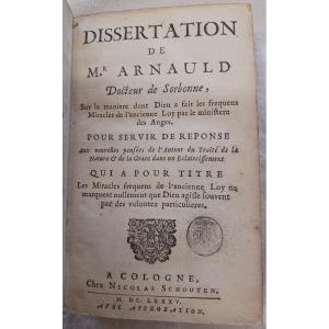 Dissertation De Monsieur Arnauld 1685 Bon état 