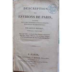 Description Of The Surroundings Of Paris 1824 70 Euros