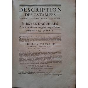 Description Of The Prints Engraved After The Paintings In The Cabinet Of Boyer d'Aguilles