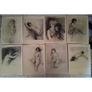 Erotica / Ensemble de 59 Gravures