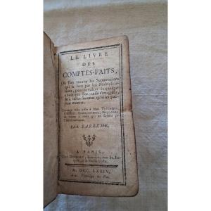Le Livre Des Comptes-faits By Barreme / 1774