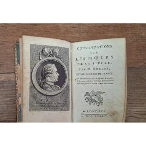 Considerations On The Mores Of This Century By Duclos / 1784