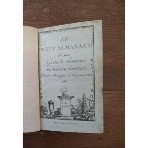 Le Petit Almanach De Nos Grands -hommes / 1788