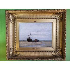 Vernier Emile / retour de pêche à Berck / XIXème