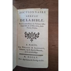 Concise Dictionary Of The Bible /1755
