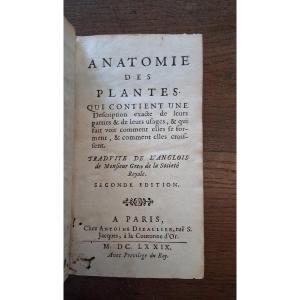 Anatomie des Plantes par Grew  /  1679