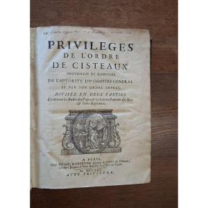 Privileges Of The Order Of Cistercians / 1713
