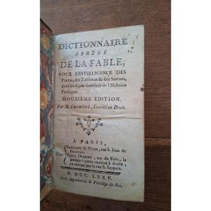 Dictionnaire abrégé de la fable par Chompré / 1775