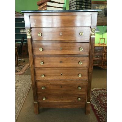 Directoire Period Walnut Chest Of Drawers
