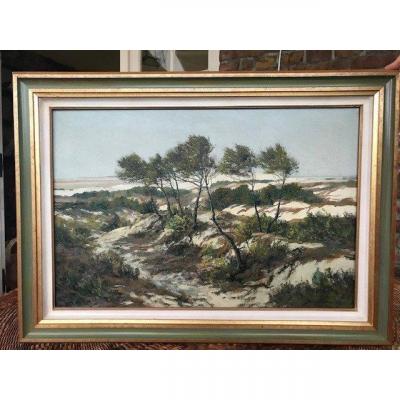 Lavezzari Jan (1876-1947) « dunes En Baie D’authie à Berck »