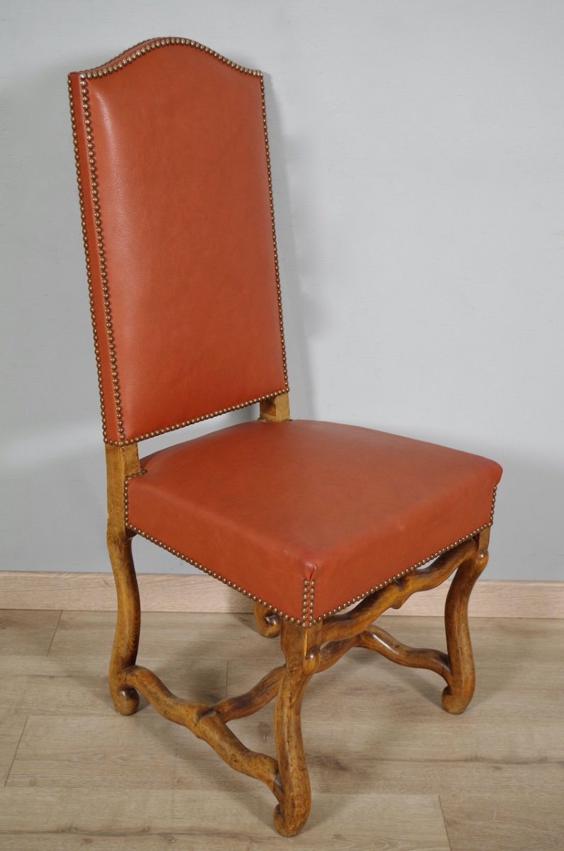 Huit chaises os de mouton style Louis XIII-photo-6