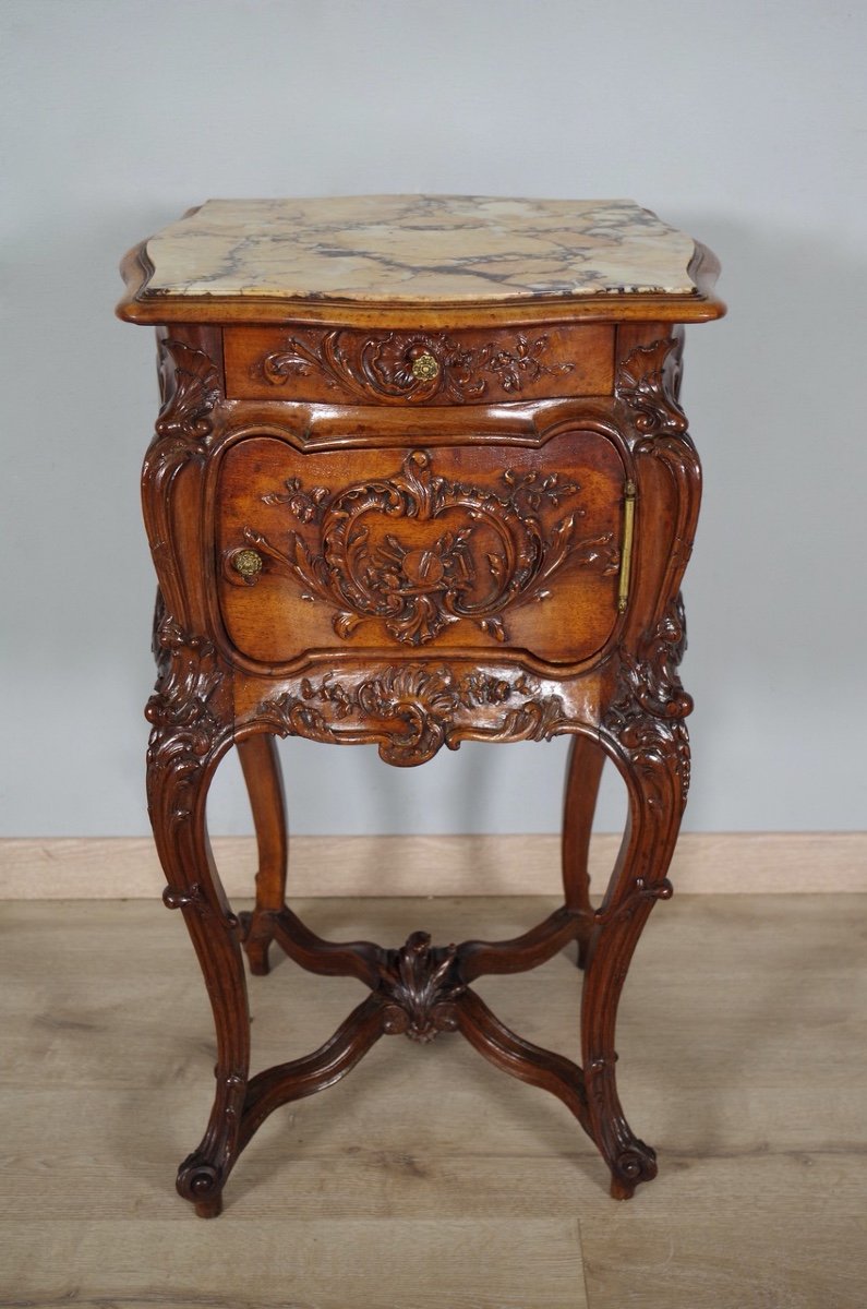 Rocaille Style Bedside Table 1900-photo-2