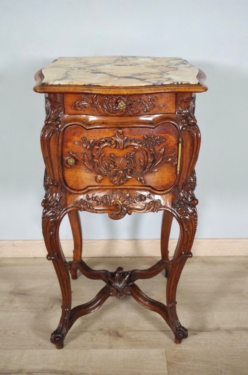 Rocaille Style Bedside Table 1900