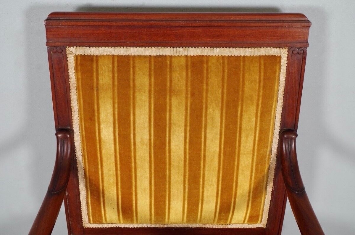 Quatre fauteuils époque Empire-photo-3