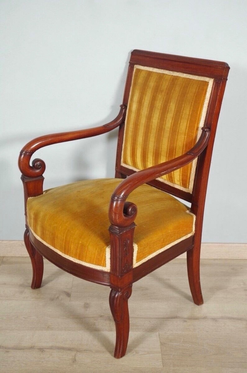 Quatre fauteuils époque Empire-photo-1