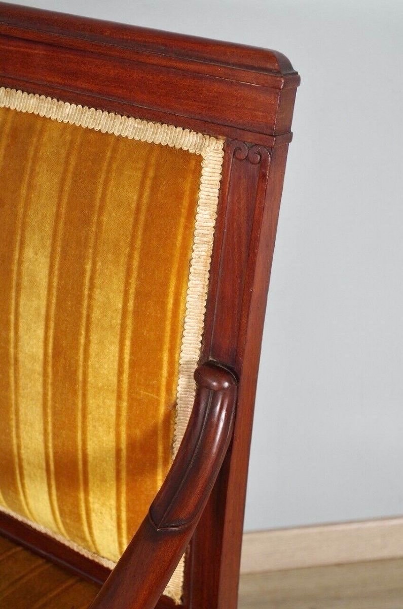 Quatre fauteuils époque Empire-photo-2