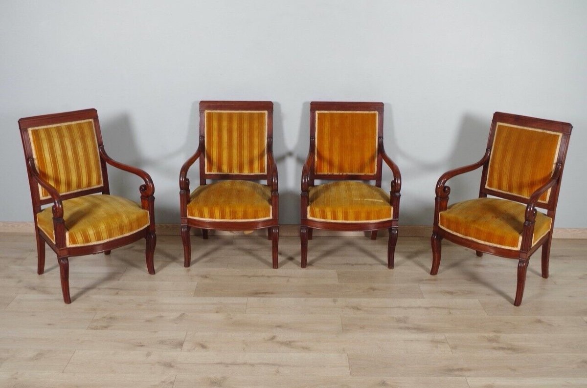 Four Empire Period Armchairs