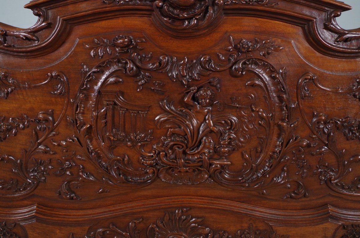 Lit style Louis XV Rocaille 1900-photo-4
