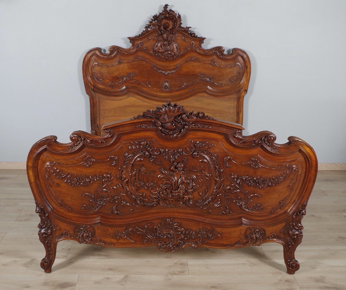 Lit style Louis XV Rocaille 1900