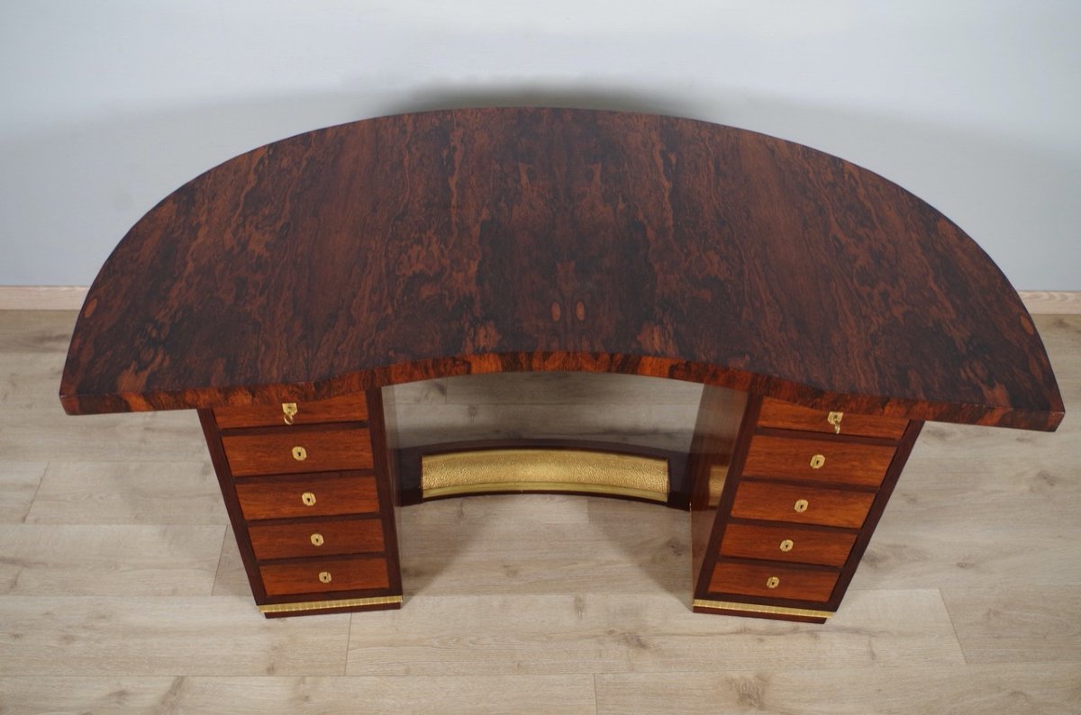 Christian Krass - Ruhlmann Style Art-deco Desk And Armchair-photo-3
