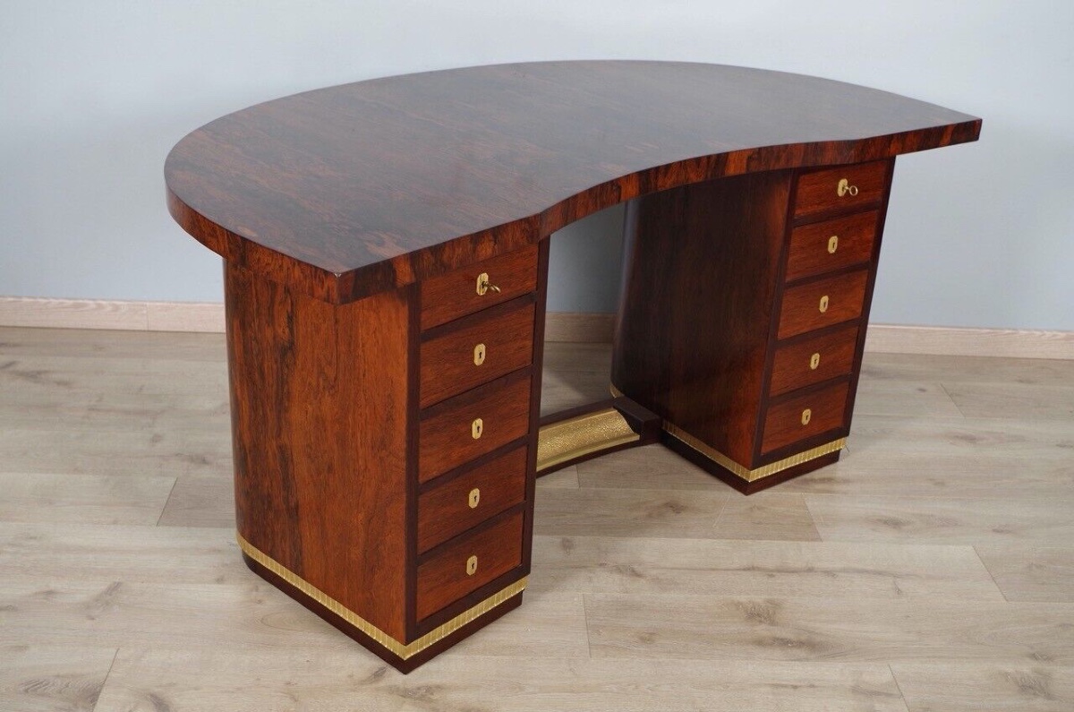 Christian Krass - bureau et fauteuil Art déco style Ruhlmann-photo-1