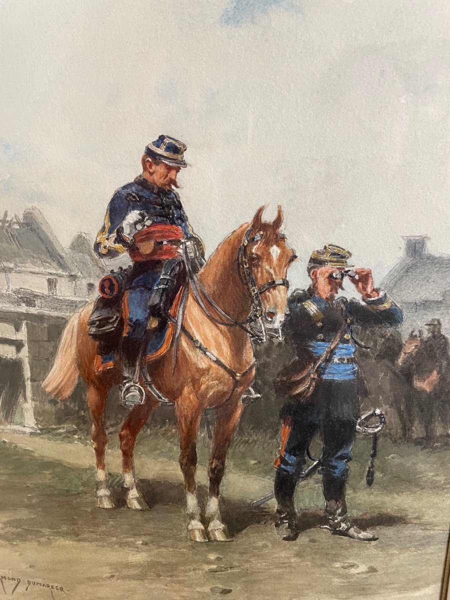 Charles Édouard ARMAND-DUMARESQ : Militaire à cheval-photo-4