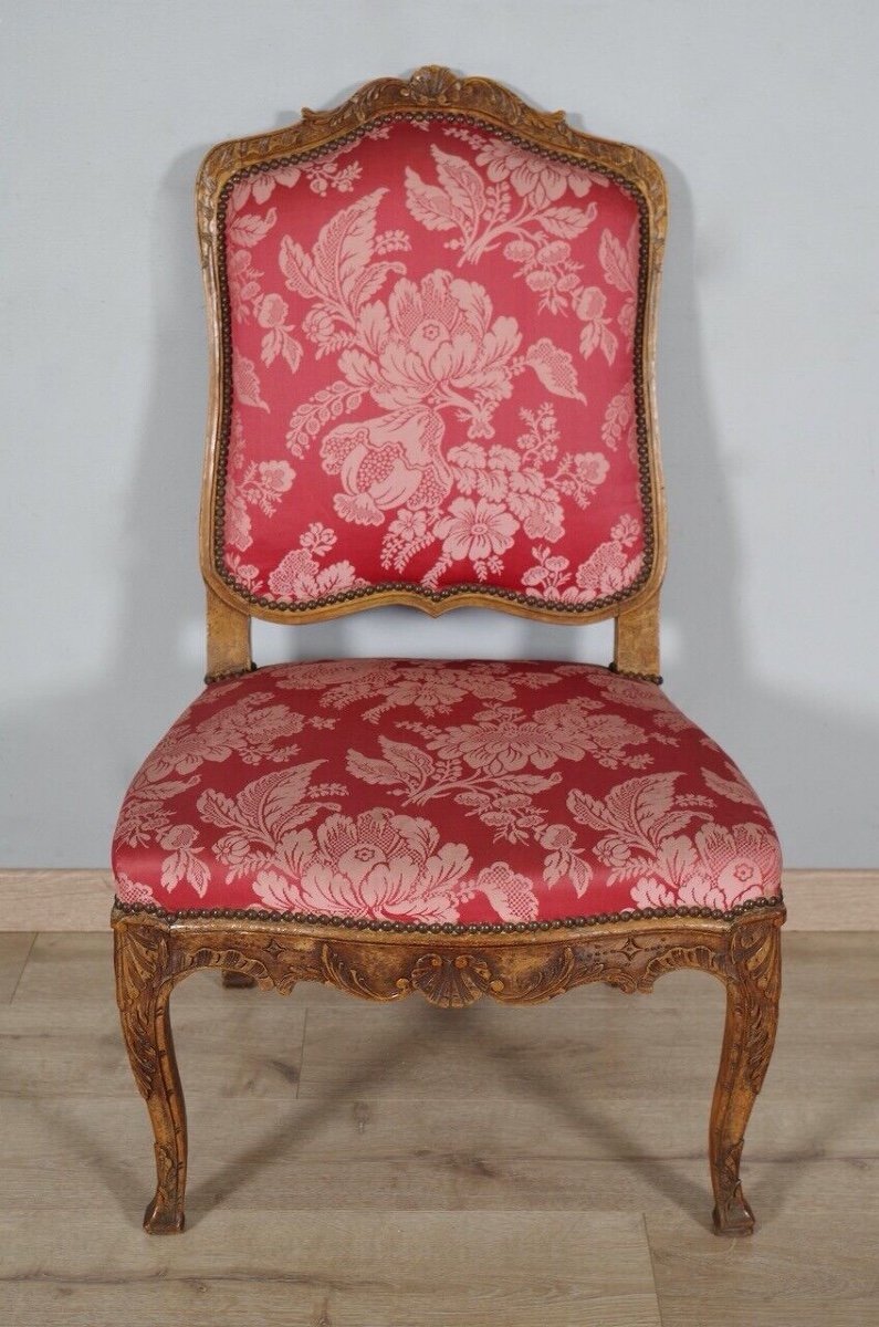 Paire de chaises époque Régence estampillées Tilliard-photo-2