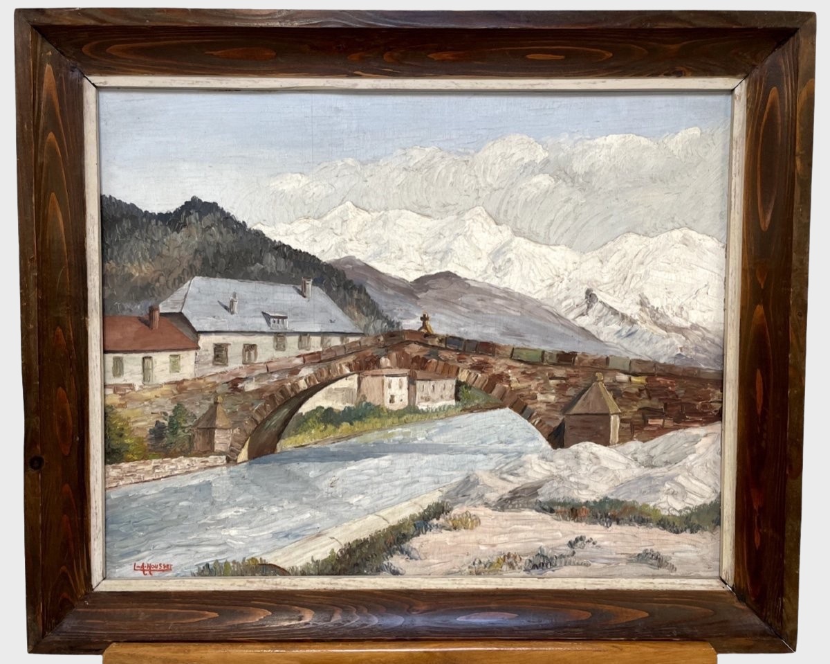 L-A.Housset : Le Vieux Pont de Saint-Martin à Sallanches