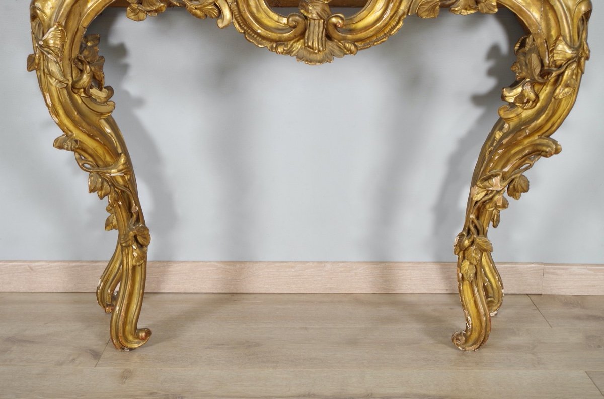 Gilded Console Louis XV Period-photo-4