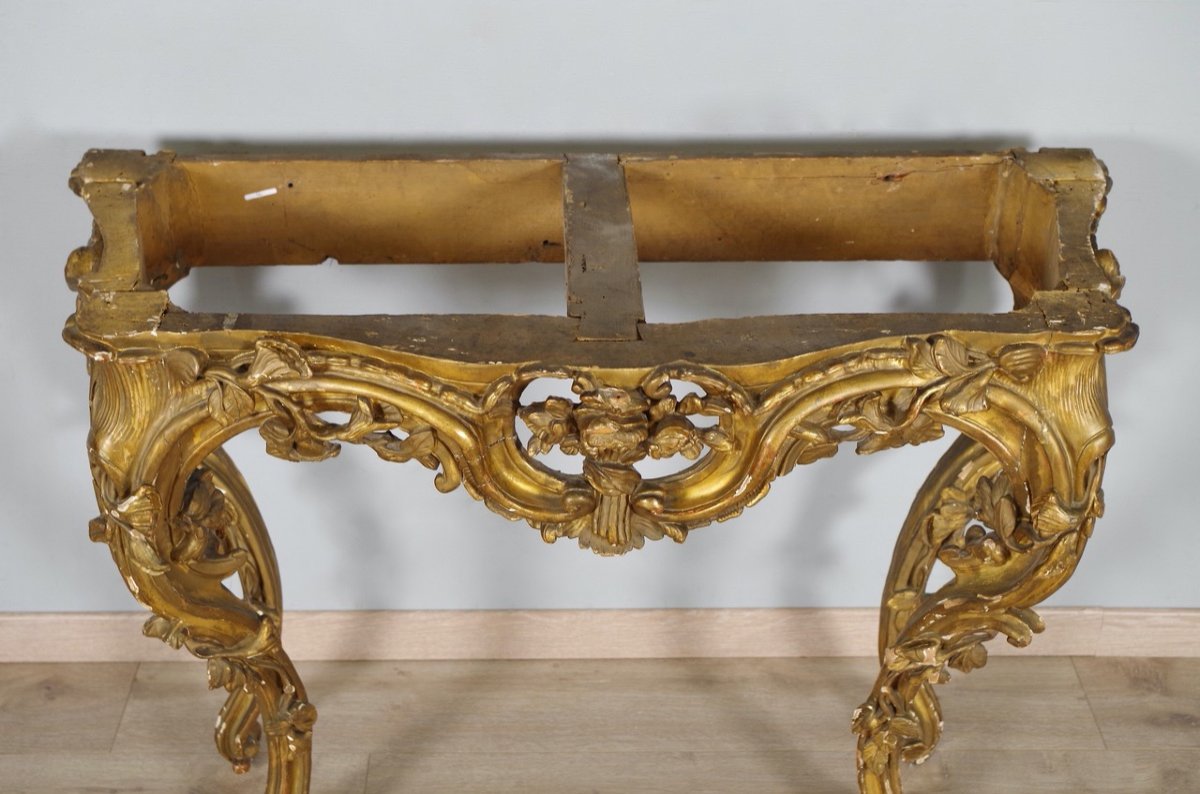 Console dorée époque Louis XV-photo-1