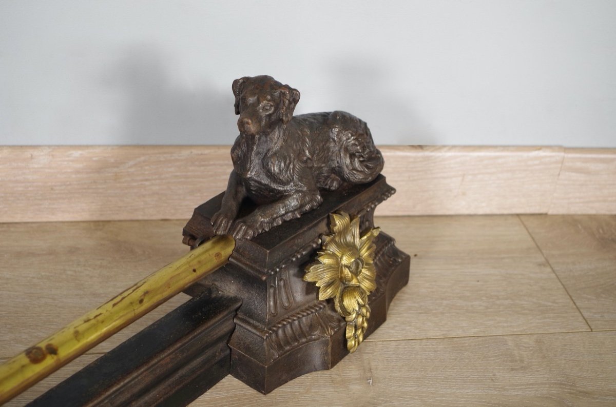 Pair Of Dog Andirons-photo-4