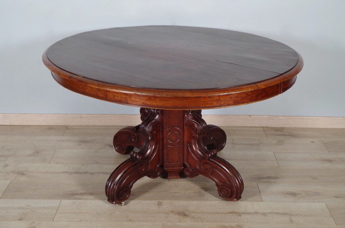 Napoleon III Dining Room Pedestal Table-photo-3