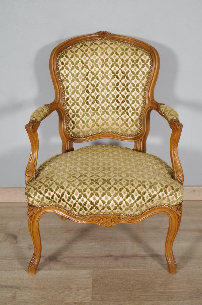 Quatre fauteuils cabriolets époque Louis XV -photo-4