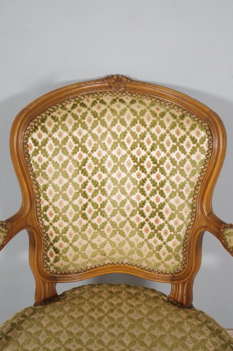 Quatre fauteuils cabriolets époque Louis XV -photo-1