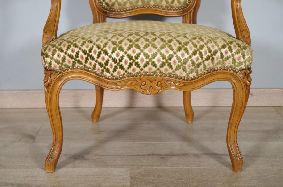 Quatre fauteuils cabriolets époque Louis XV -photo-4