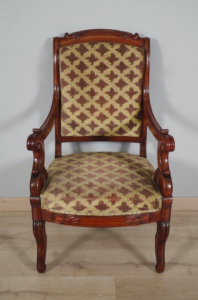 Paire de fauteuils Louis-Philippe estampillés Veuve Grange et Bétout-photo-2