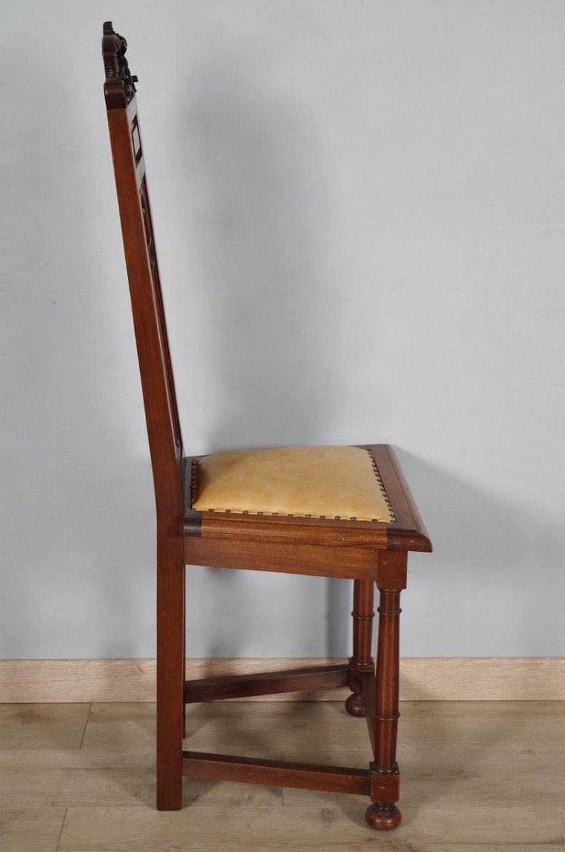 Four Renaissance Style Chairs-photo-4