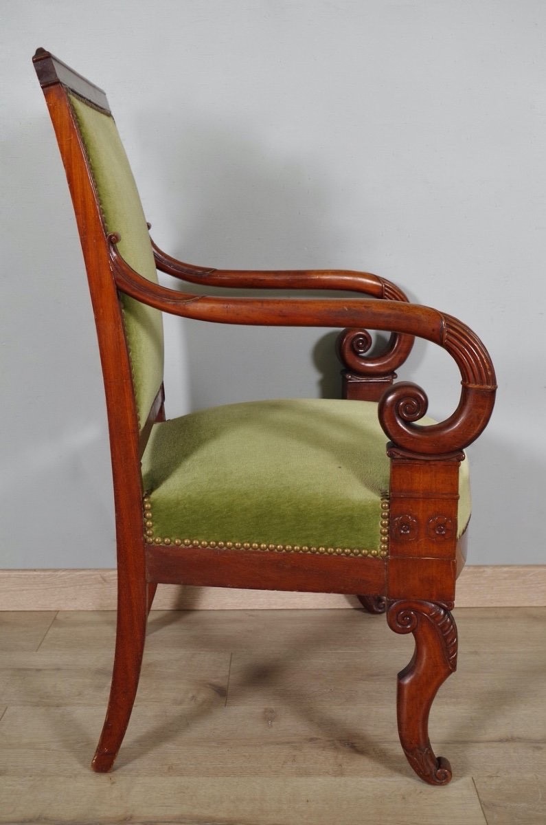 Pair Of Restoration Period Armchairs-photo-4