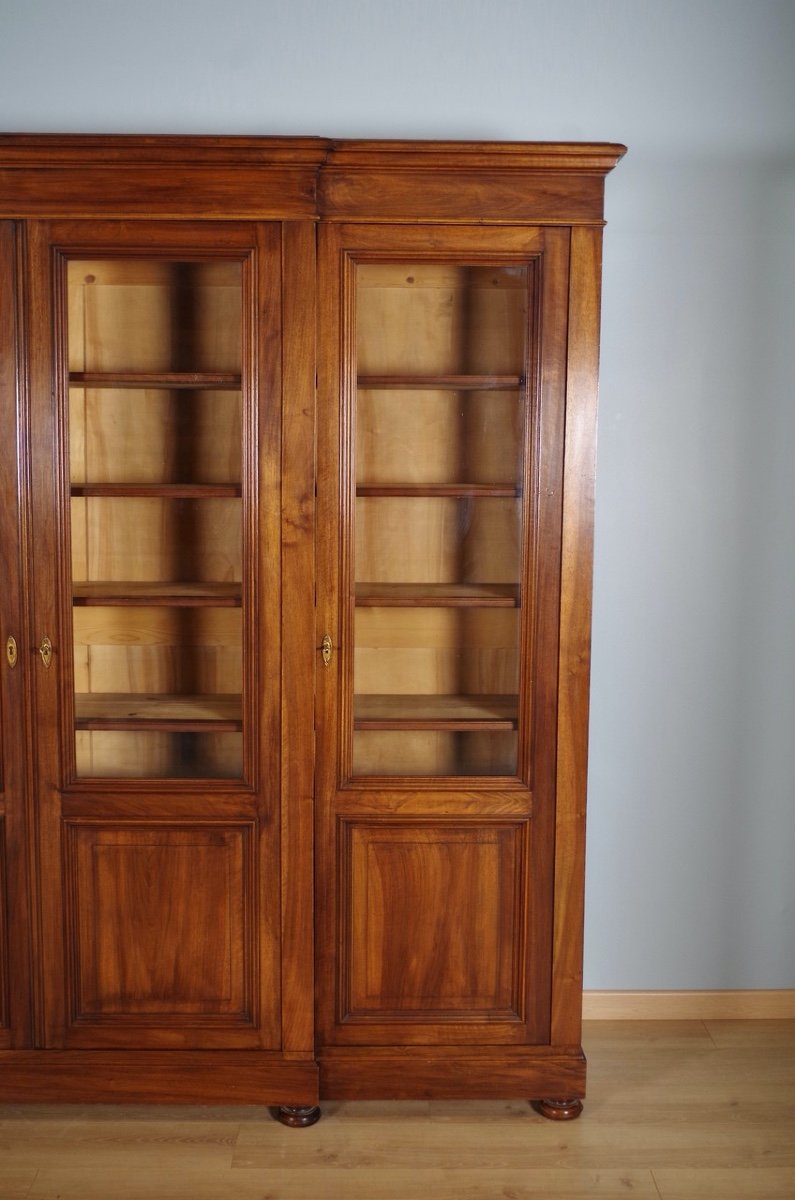 Louis-philippe Style Walnut Bookcase 1900-photo-3