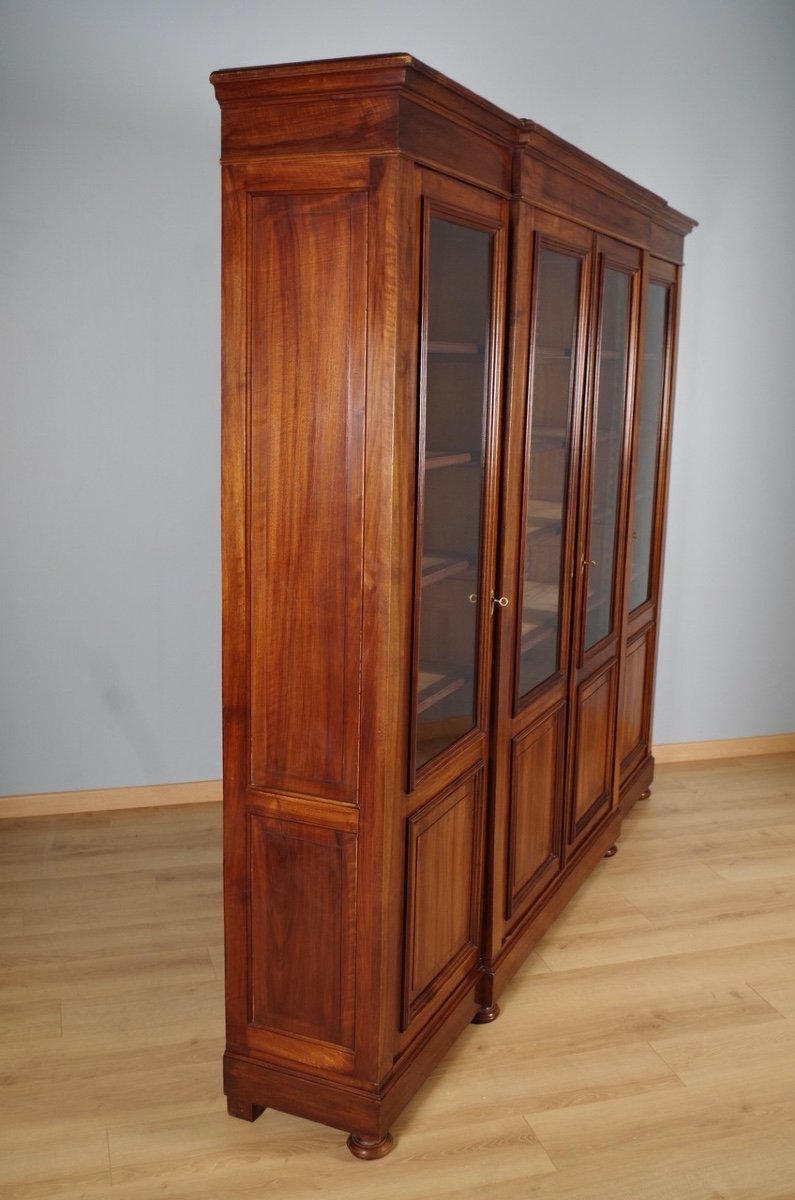 Louis-philippe Style Walnut Bookcase 1900-photo-4