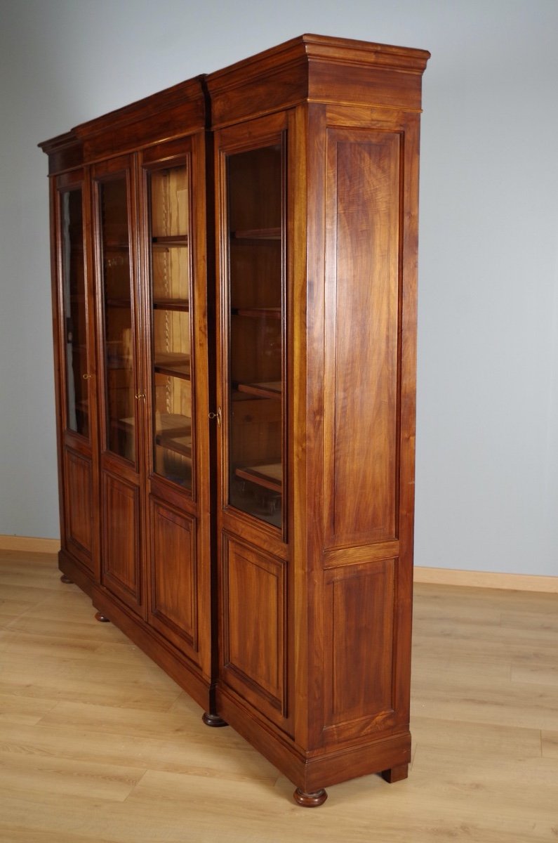 Louis-philippe Style Walnut Bookcase 1900-photo-8