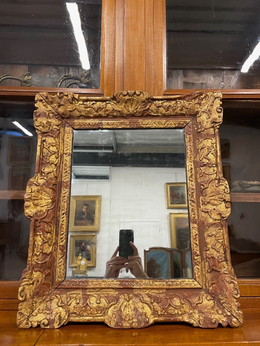 Miroir doré époque Régence-photo-4