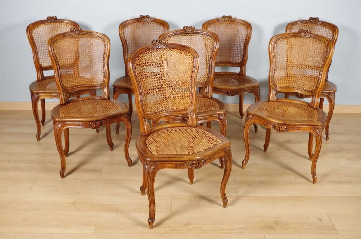 Eight Louis XV Style Chairs