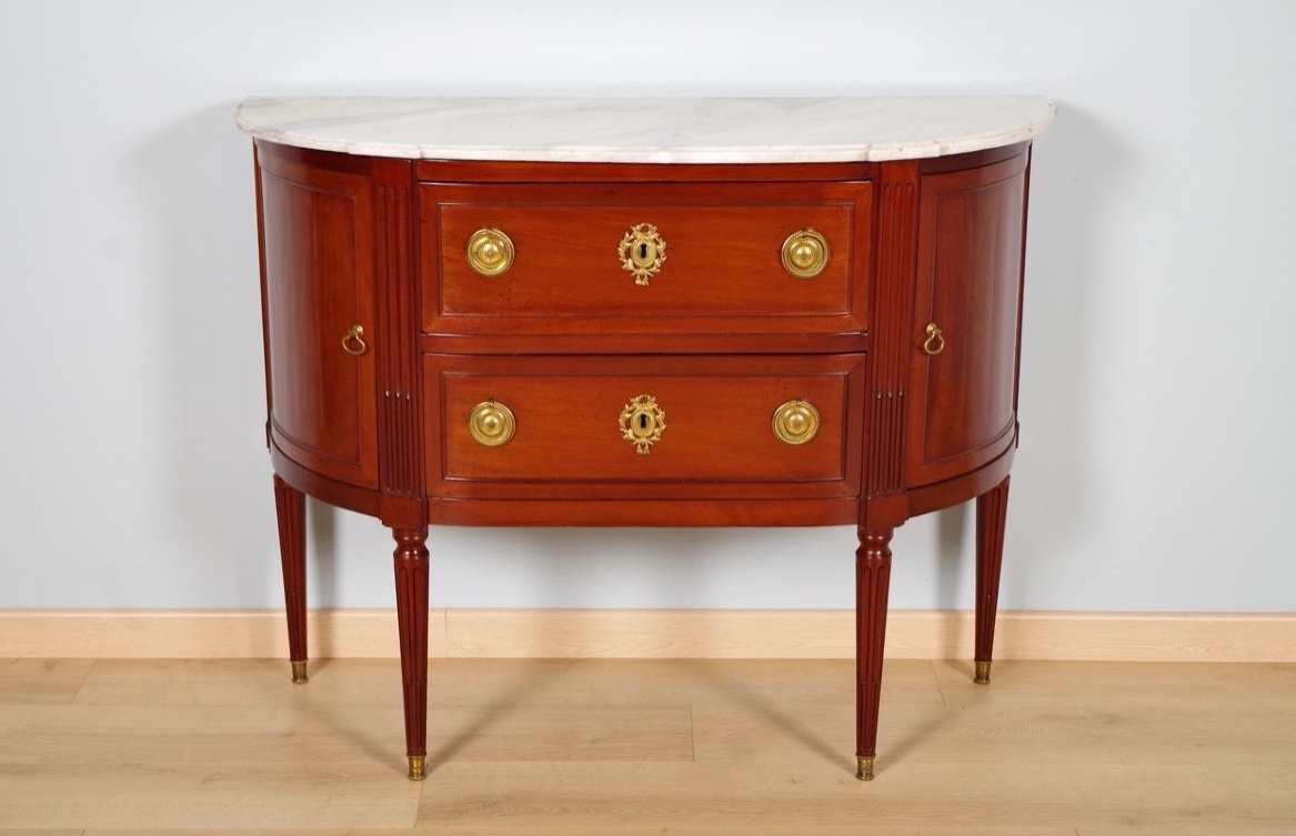 Louis XVI Period Chest Of Drawers Stamped Roussel