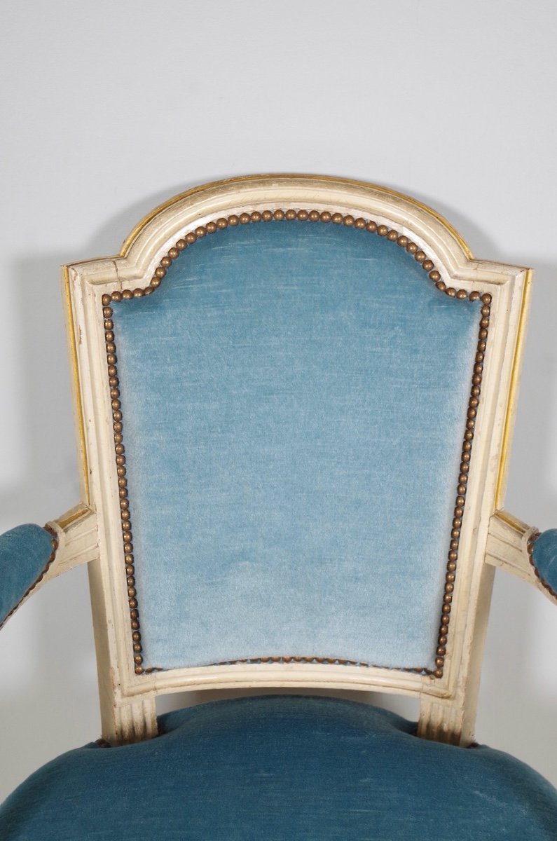 Four Louis XVI Period Armchairs-photo-1