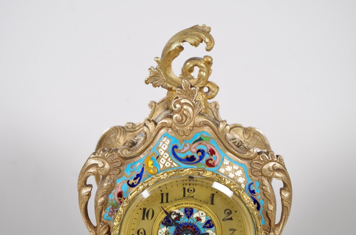 Napoleon III Cloisonne Clock-photo-2